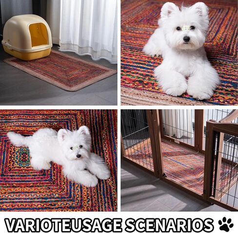 Dog Pee Pads Training Pads Upgrade Triple Thickness All-Purpose Super Absorbent & Leak-Proof, Quick Dry and Leak-Proof and Odor Control (Sisal Bohemian Print, 18" x24" x2PCS) in Saudi Arabia