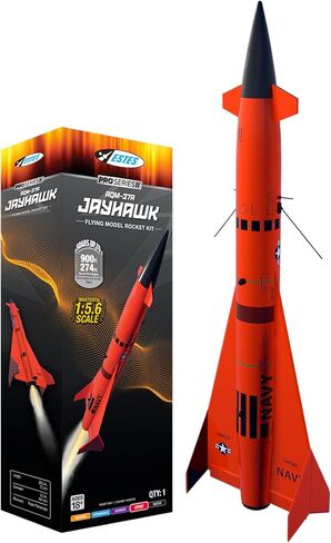 Estes 9731 Pro Series II Jayhawk Model Rocket Kit، طقم نموذج صاروخ طائر طبق الأصل للأعمار من 18 عامًا فما فوق in Kuwait