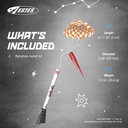 Estes 1303 Banshee Model Rocket Kit, Intermediate Flying-Rocket-Model Kit for Ages 10+ in Saudi Arabia