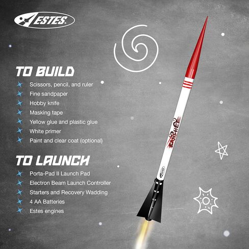 Estes 1303 Banshee Model Rocket Kit, Intermediate Flying-Rocket-Model Kit for Ages 10+ in Saudi Arabia