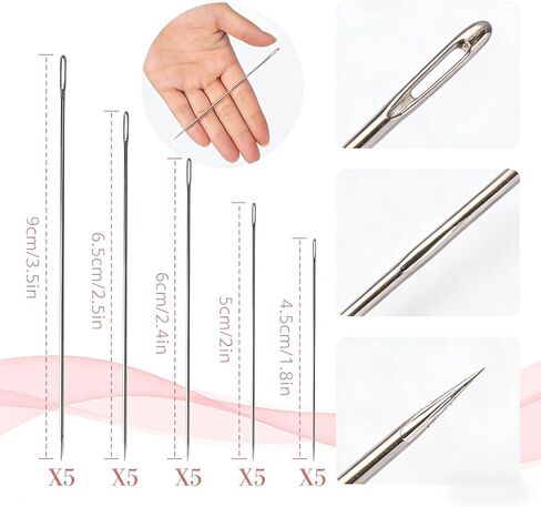 45PCS Steel needles for hand sewing, Stainless Steel Sewing Needles, Steel Needle Sewing Kit,sewing needles, Portable DIY Handcraft Set, Suitable for Beginners &Handicraft Enthusiasts& Daily Use in Saudi Arabia