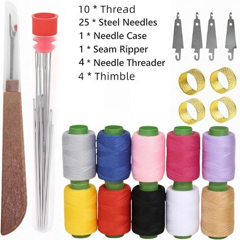 45PCS Steel needles for hand sewing, Stainless Steel Sewing Needles, Steel Needle Sewing Kit,sewing needles, Portable DIY Handcraft Set, Suitable for Beginners &Handicraft Enthusiasts& Daily Use in Saudi Arabia