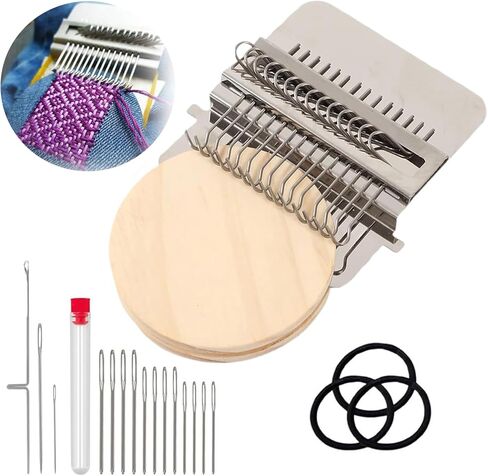 مجموعة Knit Patch Lo-om، مجموعة صغيرة محمولة من Patch Darning Lo-oms 2.0، مجموعة أدوات النسيج المرقعة لإصلاح الخياطة بسرعة، والخياطة، ومجموعة الحياكة للمبتدئين (المجموعة أ) in Kuwait