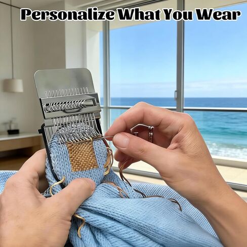 مجموعة Knit Patch Lo-om، مجموعة صغيرة محمولة من Patch Darning Lo-oms 2.0، مجموعة أدوات النسيج المرقعة لإصلاح الخياطة بسرعة، والخياطة، ومجموعة الحياكة للمبتدئين (المجموعة أ) in Kuwait