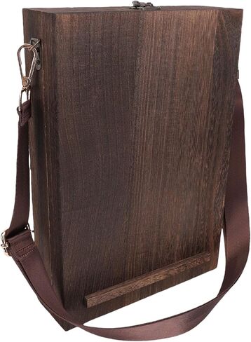 Yechiry Wooden Sketch Box, Messenger Artist Tool Bag, Retro Clips Elastic Loops Tool Container with 2 Clips, 5 Loops & 3 Straps, Ideal for Writers, Designers & Architects in Saudi Arabia