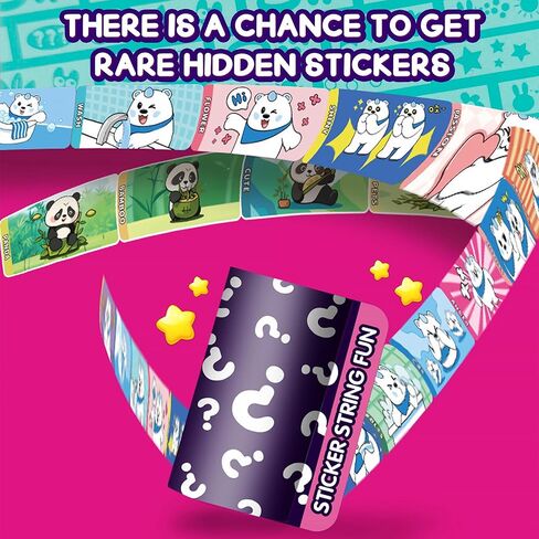 Creative Sticky Rolls Bracelet Making Kit for Kids - 150pcs DIY Reusable Sticker Craft Set, Arts & Crafts Sticker Rolls for Kids Ages 4-12, Ideal Birthday Favors, Classroom Prizes & Travel Toys in Saudi Arabia