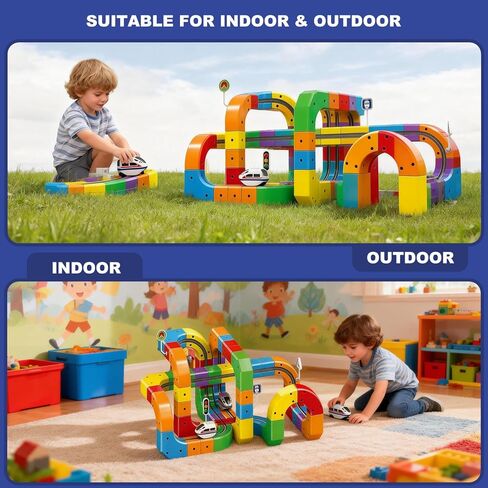 3D Infinity Track with Electric Train Set for Kids, STEM Modular Cube Track Building Toy, Magic Rail Block, Gravity Defying Monorail Trains Tracks,DIY Anti-Gravity Flexible Race Track (Avanced Set) in Saudi Arabia