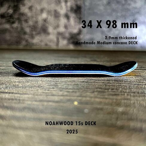 2025 لوحة أصابع Noahwood 15s PRO كاملة (5 طبقات من خشب القيقب الملون Pro مقعر 35 × 98 مم سطح مصنوع يدويًا + شاحنة فضية Prince 3G فضية 34 مم + عجلات بيضاء تاج iii) Cat iii in Kuwait