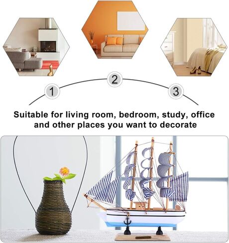 Sewroro Pirate Pirate Sailboat Model Decor Model Wooden Models 1Pc Nautical Decor Sailing for Ocean Theme Party Home Photo Props Sky- Blue Nautical Bathroom in Saudi Arabia