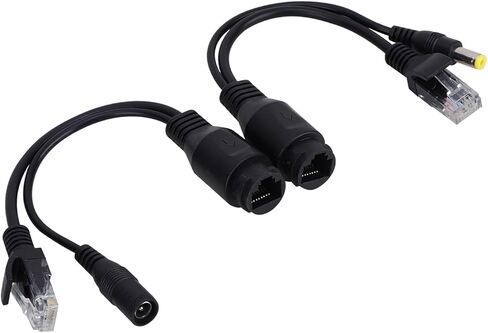 POE Splitter Injector, POE Adapter Splitter 12V Power Over Ethernet Passive POE Adapter Cable Splitter Injector Black (White) in Saudi Arabia