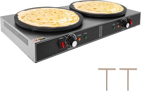 Electric Crepe Maker,1700 w 110 v Flat Plate Crepe Griddle with Temp Control,Non-Stick Commercial Crepe Machine for Home and Commercial Use in Saudi Arabia
