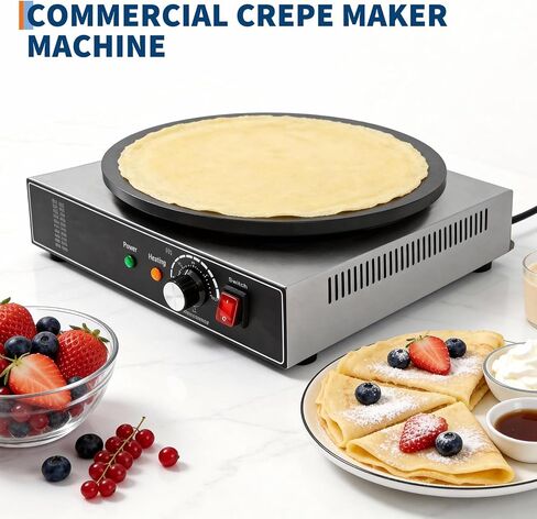 Electric Crepe Maker,1700 w 110 v Flat Plate Crepe Griddle with Temp Control,Non-Stick Commercial Crepe Machine for Home and Commercial Use in Saudi Arabia