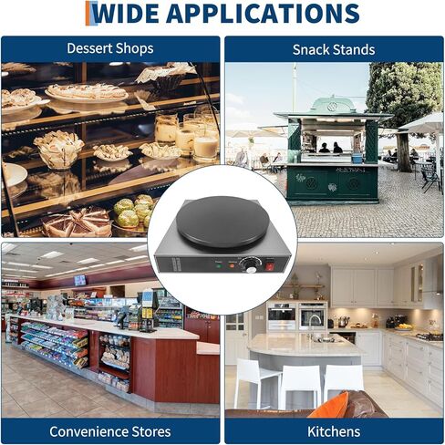 Electric Crepe Maker,1700 w 110 v Flat Plate Crepe Griddle with Temp Control,Non-Stick Commercial Crepe Machine for Home and Commercial Use in Saudi Arabia