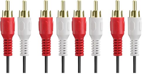 Fosmon 2-RCA Male to 2-RCA Male (6 FT), Dual 2 RCA Cable, Stereo Audio 2RCA Cord Male to Male Connector in Kuwait