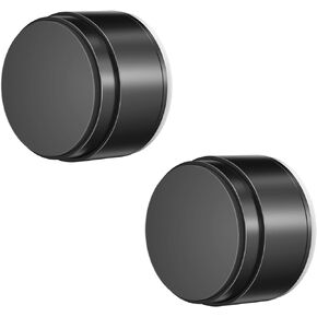 Aluminum Door Stoppers with Adhesive for Wall, Spring Shock Absorption Technology, Door Knob Wall Protector (Black, 1 Pack)