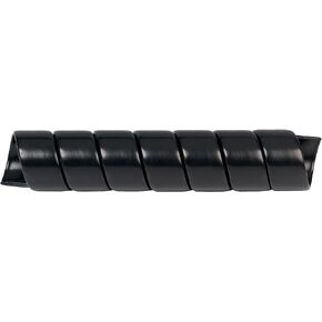 Caplugs SPSS Series – Plastic Safeplast Safe-Spirals, Spiral Wrap Hose & Cable Protector, Black HD-PE, 0.67" OD x 100' L Hydraulic & Pneumatic Hoses, Construction, Manufacturing, Auto (016C100Bk)