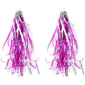 erioctry Kids Children Scooter Bike Handlebar Colourful Streamers Pom-pom Pair Bicycle Grips Sparkle Tassel Ribbon Baby Carrier Accessories