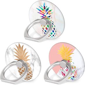 Bonoma Cell Phone Ring Holder Stand, 3 Pack Colorful Mandala 360 Rotation Universal Smartphone Ring Grip Stand Compatible with Smartphones and Tablets