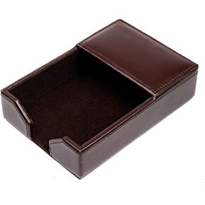 Dacasso A3609 4 x 6 Desktop Memo Holder, Dark Brown
