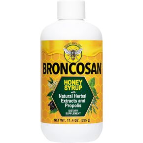 Broncosan Honey Syrup with Natural Herbal Extracts and Propolis - 11.4 Fl OZ