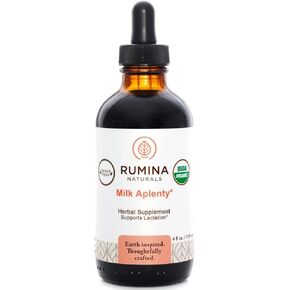 Milk Aplenty Lactation Supplement: Boost Your Milk Supply Naturally! Certified Organic Breastfeeding Supplement to Increase Breast Milk Supply. Fenugreek Free, All Natural, Non-GMO, Vegan (4 Oz)