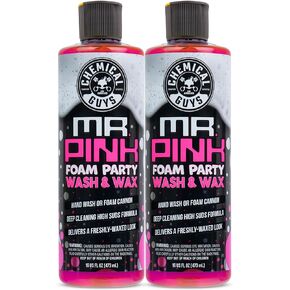 Chemical Guys CWS2211602 Mr. Pink Foam Party Wash & Wax (Works with Foam Cannons, Foam Guns or Bucket Washes) Safe for Cars, Trucks, SUVS, Motorcycles, RVs & More, (2-16 fl oz) Tangerine Scent