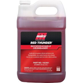 Malco Red Thunder - Automotive Cleaner and Degreaser - Breaks Down Grease & Grime on Engines, Wheels and Tires/Biodegradable, Heavy Duty and Multi-Purpose / 1 Gallon (102301)