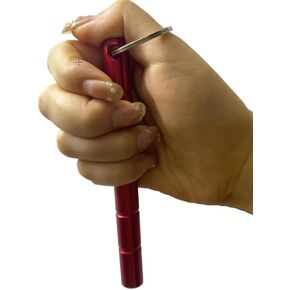 Generic Short Stick Outdoor Girls Ladies Personal self-Defense Weapon, Simple Keychain Design (Two Packs, one Black and one red)