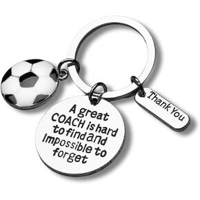 Soccer Coach Keychain- Soccer Coach Gifts- Soccer Great Coach is Hard to Find Jewelry - Soccer Coach Gifts for Men and Women, Soccer Accessories