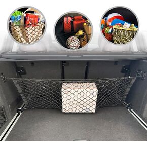 Envelope Style Automotive Elastic Trunk Mesh Cargo Net for BMW X3 Accessories 2017-2024 - Premium Trunk Organizers and Storage - Luggage Net for Crossover - Best Car Organizer for BMW X3
