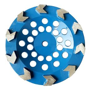 7" inch 5/8-11 Angle Grinder Diamond Grinding Disk for Concrete Floor Grinding 180mm Arrow Segment Grinding Garage Grinder Disk Cup Wheel for Epoxy Coatings/Vinyl/Mastic Paintings/Stone Floor