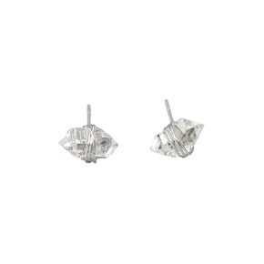 Herkimer Diamond Stud Earrings in Solid 14K Gold for women by Lotus Stone Jewelry (14K gold)