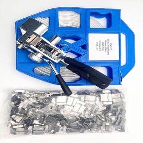CNSFGJ Stainless Steel Strapping Banding Tool Heavy Duty Banding Tensioner Cutting Tool Steel Strapping Banding Coil Kit Ratchet Banding Tool for High Tensile Heavy Duty Packaging
