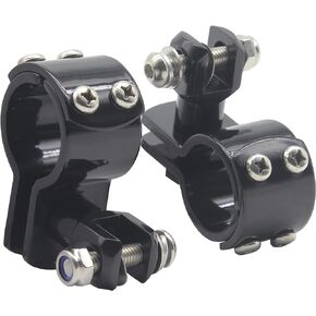 YHMOTO Motorcycle Foot Peg Clamps Highway Pegs Mount Kit 1.25" Crash Bars Footpeg Engine Guard Mounting Brackets Fit for Harley Davidson Honda Yamaha Suzuki Kawasaki