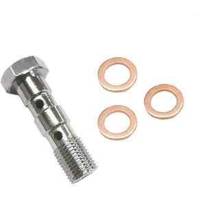Lefossi Motorcycle Brake Master Cylinder M10 x 1.25mm Double Diagonal Banjo Bolt Compatible with Honda Yamaha Kawasaki Suzuki