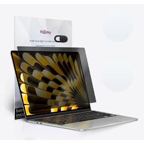 homy Magnetic Privacy Screen Protector for New MacBook Air 15 inch 2023-2024. Bonus: Ultra-Thin Keyboard Cover, Web Camera Lens Cover. Easy On-Off Security Filter for A2941 M2.