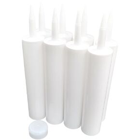 Empty Fillable Plastic Caulk Tube 300 ml. Also Know as 10 oz. 11 oz. Standard Size and Pint Size Caulk Tube (8)