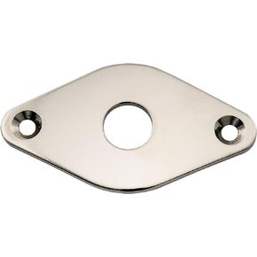 Musiclily Pro Steel Curved Diamond Jack Socket Plate 9.6mm Hole for Electric Guitar Bass, Black
