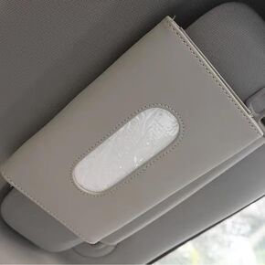 Car Tissue Holder - Tissue Holder for Car with High-End Lotion Tissues,Car Napkin Holder,Napkin Holder for Car,Car Visor Tissue Dispenser,Leather Backseat Tissue Holder - Sun Visor Accessory.