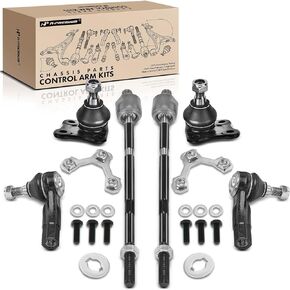 A-Premium Set of 6, Front Lower Ball Joint, Inner Outer Tie Rod End, Compatible with Volkswagen Jetta 1999-2005, Golf 1999-2006, Beetle 1998-2007