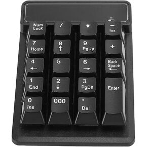 Mugast Bluetooth Numeric Keypad, 19 Keys Waterproof Wireless Number Keypad, 10m Bluetooth Connection Distance, 10 Million Clicks, Comfortable Touch Feeling