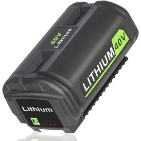 KUNLUN 6.0Ah 40V Battery for Ryobi, 6000mAh High Capacity 40-Volt Lithium Battery Compatible for Ryobi OP4026 OP4030 OP4040 OP40501 OP40602 Battery and Charger