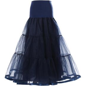 METEMEI Women's Floor Length Wedding Petticoat Long Underskirt for Formal Dresses