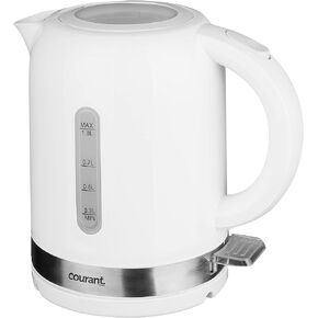 Courant COUKEP102K 1-Liter Electric Kettle Cordless with LED Light, 1000W Power, Automatic Safety Shut-Off, Perfect for Tea/Coffee/Hot Chocolate/Soup/Hot Water, Black Color
