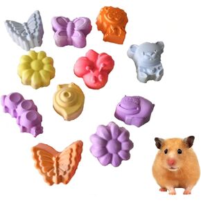 Hamiledyi Hamster Teeth Grinding Lava Block Calcium Stone Chew Toys for Chinchillas Rabbits Gerbil Guinea Pig Syrian Hamster Squirrel Ferret(10 Pcs)