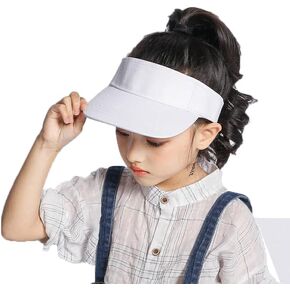 Kids Golf Visor Hat Children Ponytail Sports Hats Cotton Sun Visors Caps Child Summer Sports Visor Girls Athletic Adjustable