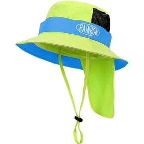 Children's Sun Hat Summer Outdoor Neck Guard Protection Mesh Fishermen Adjustable Cap Baby Kids Bucket Hat for Boys and Girls