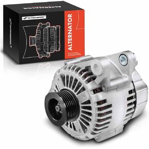 A-Premium Alternator Compatible with Hyundai & Kia Models - Sonata 06-10, Santa Fe Sorento 07-09, Sedona 06-09, Azera 06-11, Entourage 07-10, Veracruz, Borrego, 3.3L 3.8L - 12V 130A CW 6-Groove Pulley
