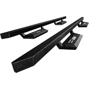 لوحات الجري والخطوات قضبان نيرف مناسبة لـ 2015-2024 تشيفي كولورادو/جي إم سي كانيون كابينة الطاقم، زوج من الخطوات الجانبية لباب السيارة مقاس 6 بوصات، قضبان نيرف، ألواح الشاحنات، قضبان الخطوة - شعار فضي in Kuwait