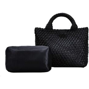 INSTR Woven Leather Bag for Women Crossbody Bag PU Leather Handbags